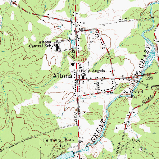 Topographic Map of Altona, NY