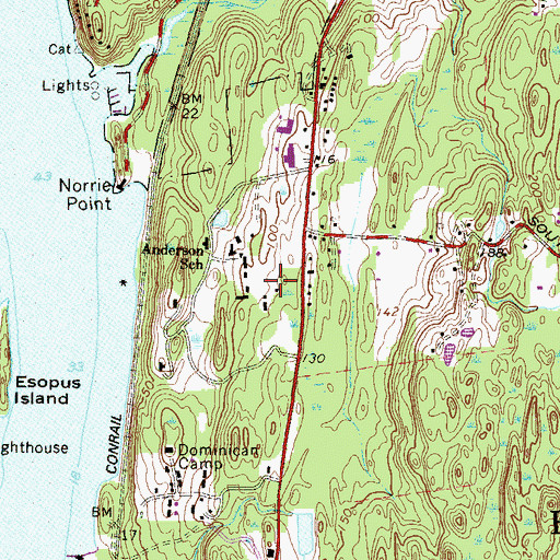 Topographic Map of Anderson Center for Autism, NY