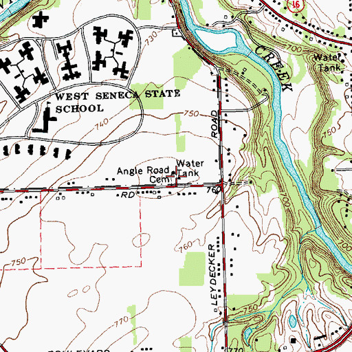 Topographic Map of Angle Road Community Church Cemetery, NY