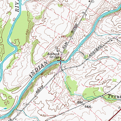 Topographic Map of Anstead Bridge, NY