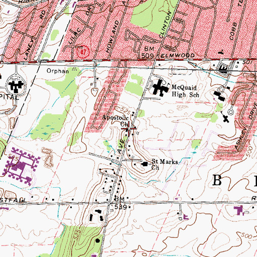 Topographic Map of Apostolic Church, NY