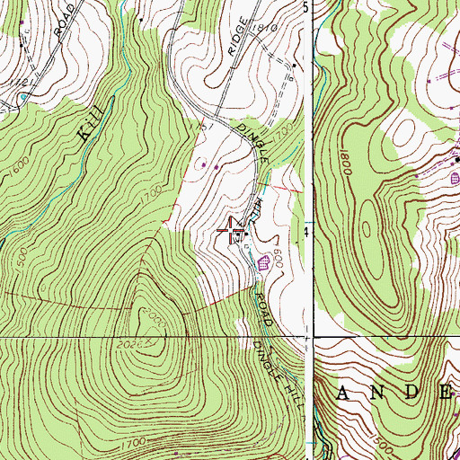 Topographic Map of Arena Reservoir, NY