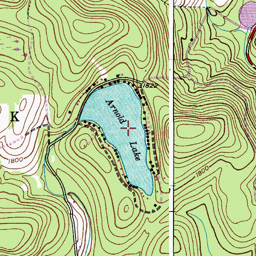 Topographic Map of Arnold Lake, NY