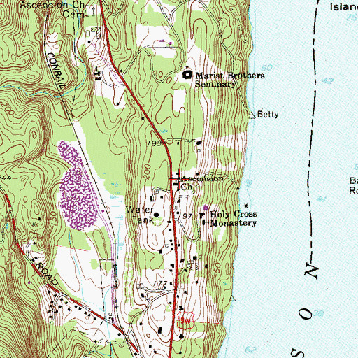 Topographic Map of Ascension Church, NY