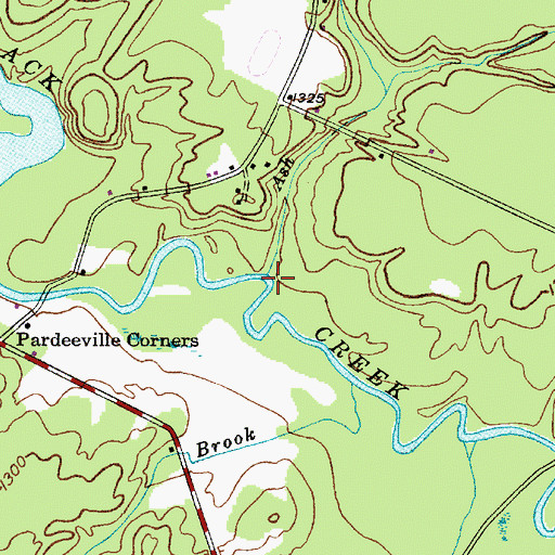 Topographic Map of Ash Brook, NY