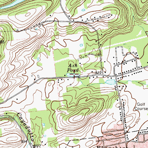 Topographic Map of Ash Pond, NY