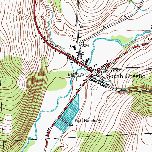 Topographic Map of Ashbell Brook, NY