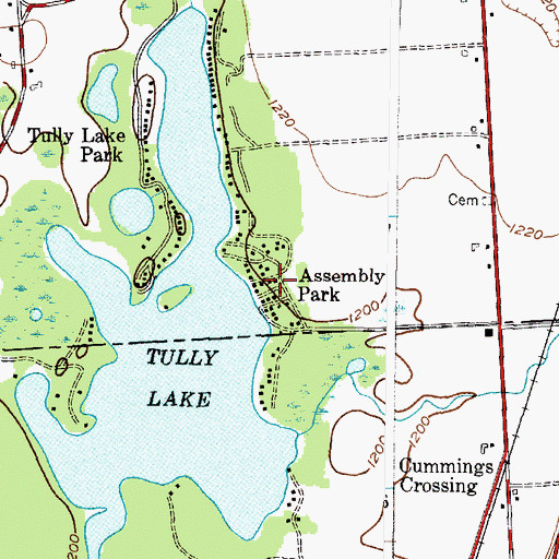 Topographic Map of Assembly Park, NY