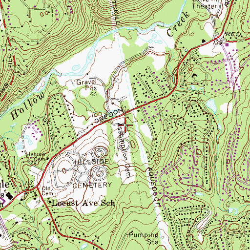 Topographic Map of Assumption Cemetery, NY