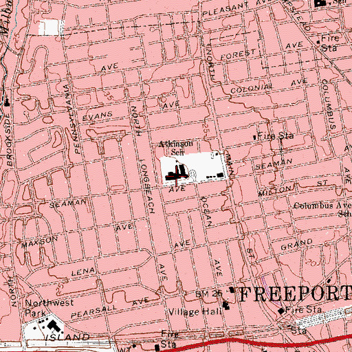 Topographic Map of Caroline G Atkinson School, NY