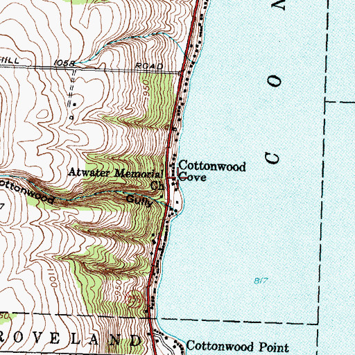 Topographic Map of Atwater Memorial Church, NY