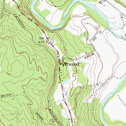 Topographic Map of Atwood, NY