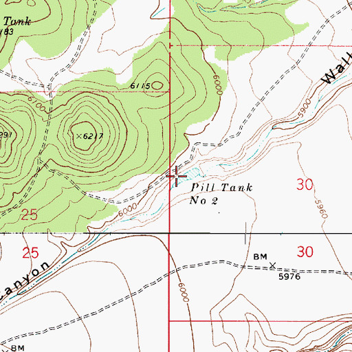 Topographic Map of Pill Two Tank, AZ