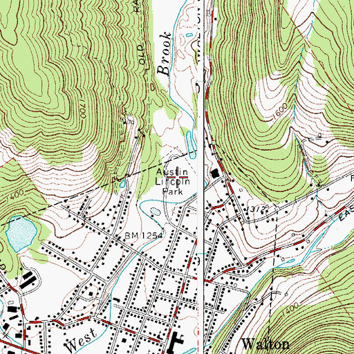 Topographic Map of Austin Lincoln Park, NY