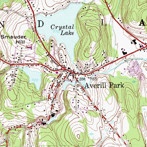 Topographic Map of Averill Park, NY