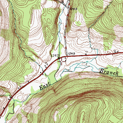 Topographic Map of Babcock Hollow, NY