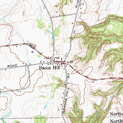 Topographic Map of Bacon Hill, NY