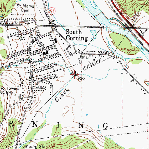 Topographic Map of Bailey Creek, NY