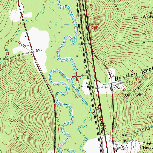 Topographic Map of Bailley Brook, NY