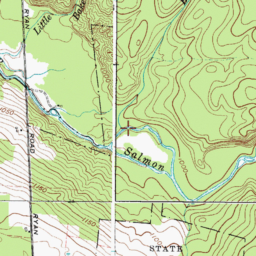 Topographic Map of Baker Brook, NY