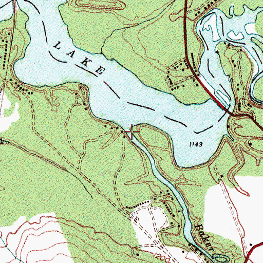 Topographic Map of Baker Brook, NY
