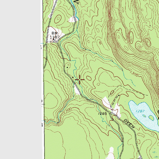 Topographic Map of Baker Brook, NY