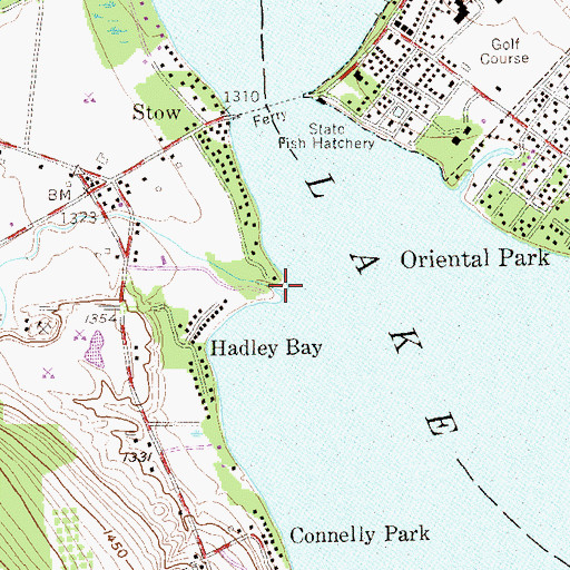 Topographic Map of Ball Creek, NY