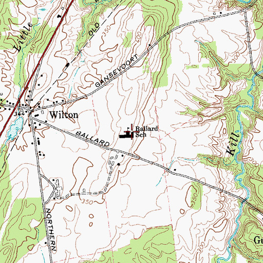 Topographic Map of Ballard Elementary School, NY