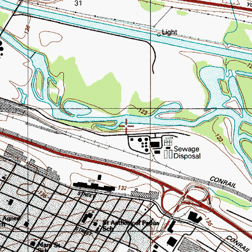 Topographic Map of Ballou Creek, NY