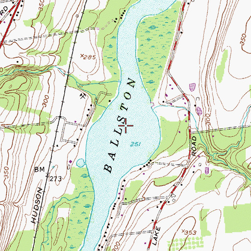 Topographic Map of Ballston Lake, NY