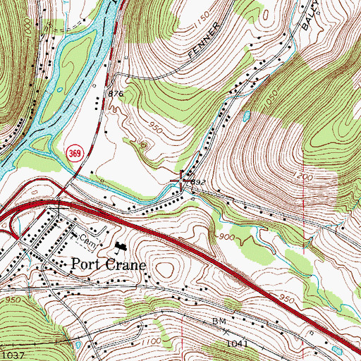 Topographic Map of Ballyhack Creek, NY