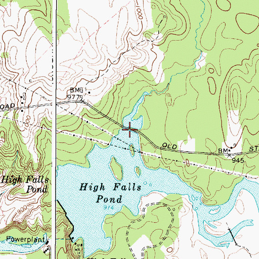Topographic Map of Balsam Creek, NY