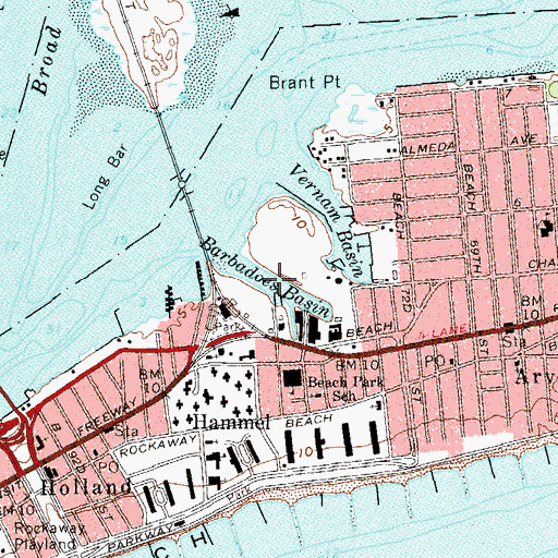 Topographic Map of Barbadoes Basin, NY