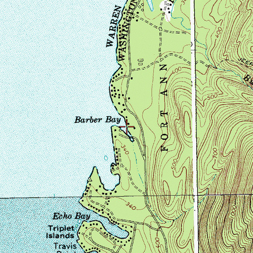 Topographic Map of Barber Bay, NY