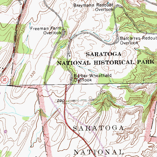 Topographic Map of Barber Wheatfield Overlook, NY