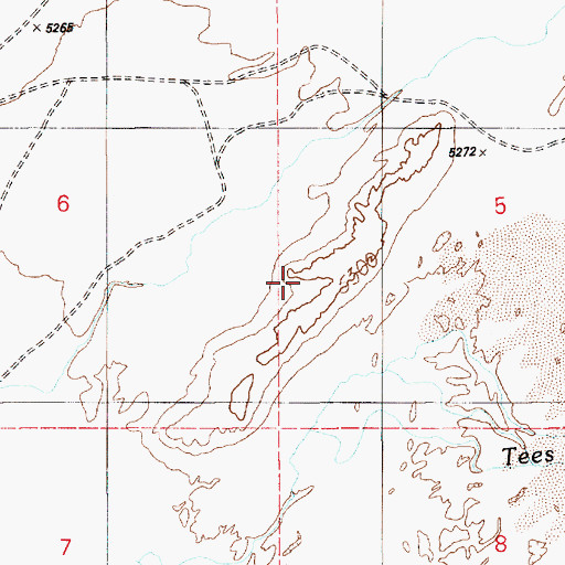 Topographic Map of Pillow Ridge, AZ