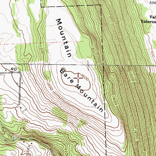 Topographic Map of Bare Mountain, NY