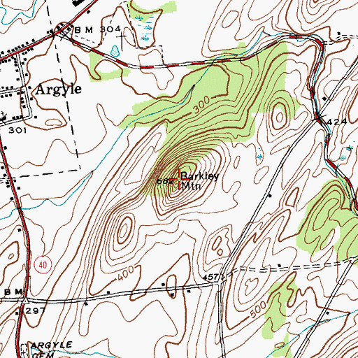 Topographic Map of Barkley Mountain, NY