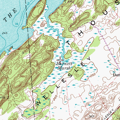 Topographic Map of Barnett Marsh, NY