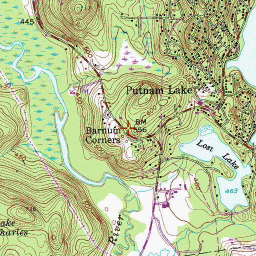 Topographic Map of Barnum Corners, NY