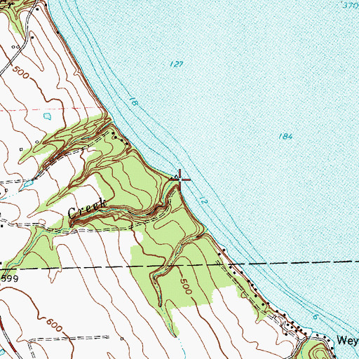 Topographic Map of Barnum Creek, NY