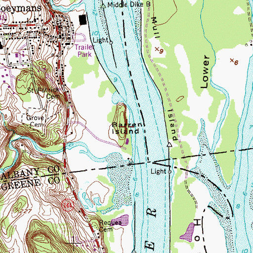 Topographic Map of Barren Island, NY