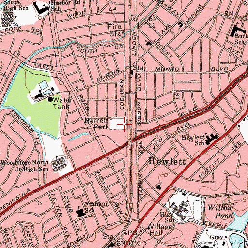 Topographic Map of Doxey Brook Park, NY