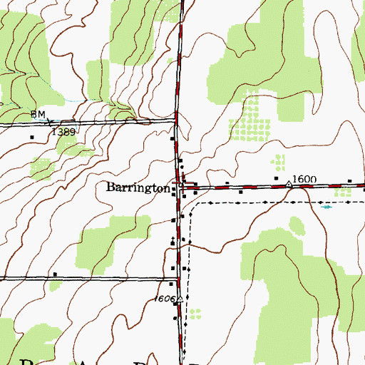 Topographic Map of Barrington, NY
