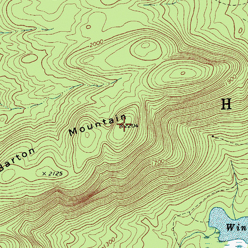 Topographic Map of Barton Mountain, NY