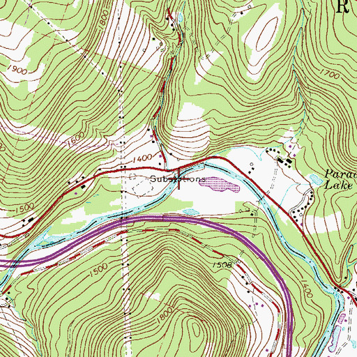 Topographic Map of Bascom Brook, NY