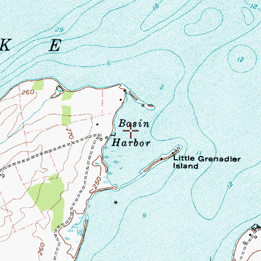Topographic Map of Basin Harbor, NY