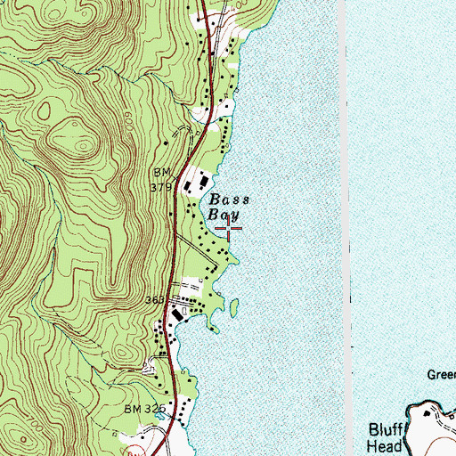 Topographic Map of Bass Bay, NY