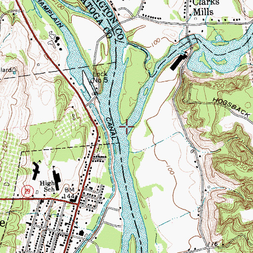 Topographic Map of Batten Kill, NY