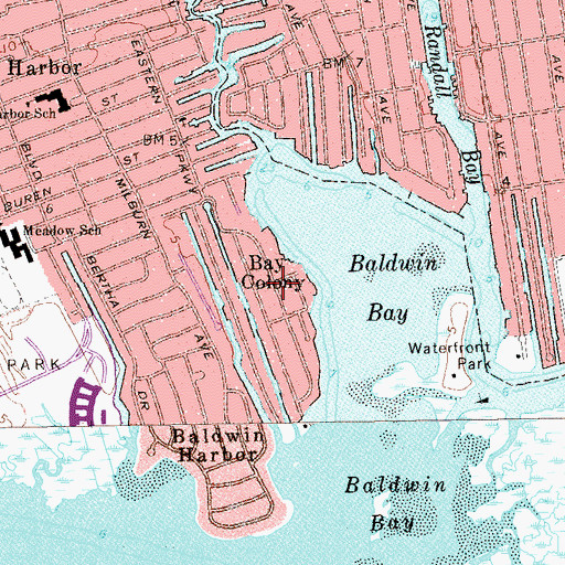 Topographic Map of Bay Colony, NY